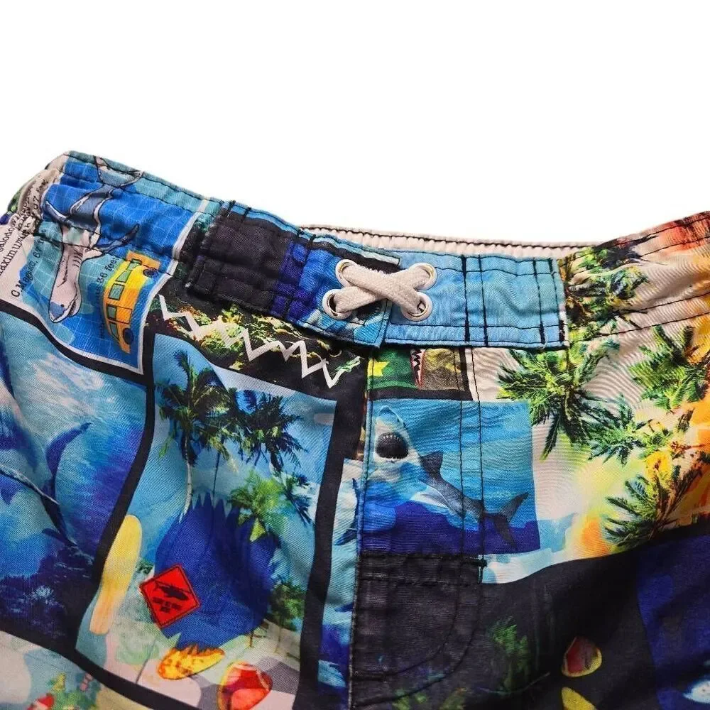 OP shark swim trunks S